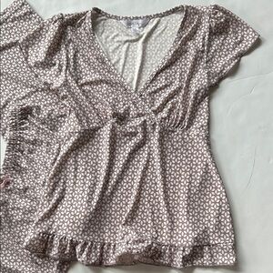 Marilyn Monroe Brown Patterned Pajama Set size S